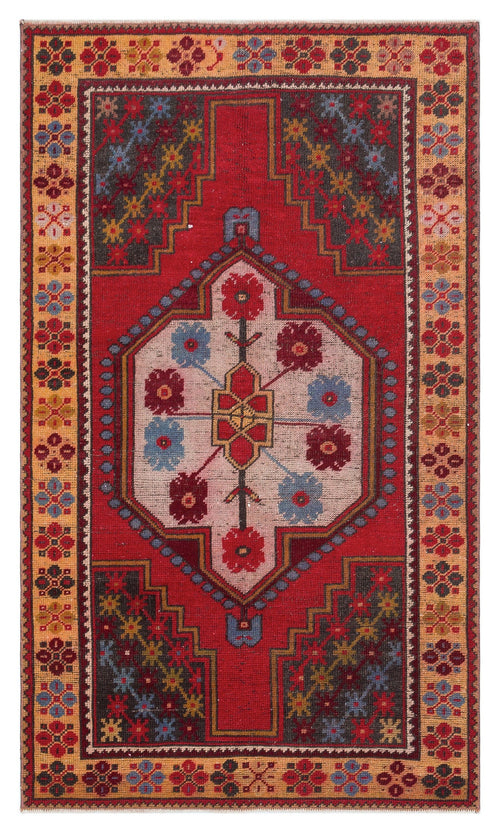 Kavala Kırmızı Klasik Yün El Dokuma Halısı 109 x 187 Apex Unique