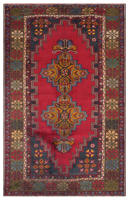 Kavala Kırmızı Klasik Yün El Dokuma Halısı 121 x 197 Apex Unique