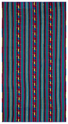 Girit Bej Çizgili Yün El Dokuma Halısı 165 x 310 Apex Unique