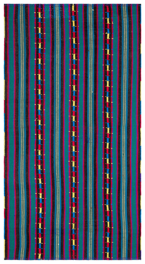 Girit Bej Çizgili Yün El Dokuma Halısı 165 x 310 Apex Unique