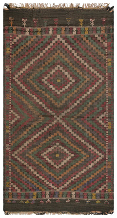 Girit Bej Çizgili Yün El Dokuma Halısı 158 x 290 Apex Unique