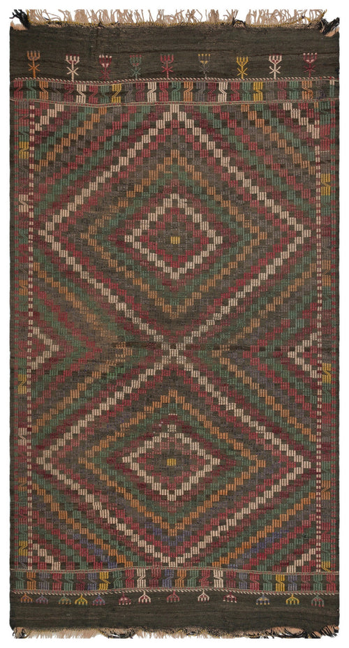 Girit Bej Çizgili Yün El Dokuma Halısı 158 x 290 Apex Unique