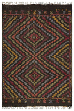 Girit Bej Çizgili Yün El Dokuma Halısı 181 x 266 Apex Unique