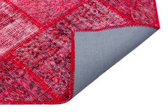 Iskece Kırmızı Eskitme Yün El Dokuma Halısı 123 x 181 Apex Unique