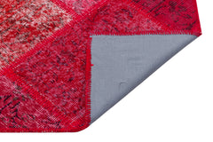 Iskece Kırmızı Eskitme Yün El Dokuma Halısı 122 x 184 Apex Unique