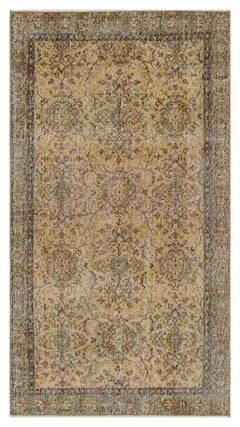Atina Bej Eskitme Yün El Dokuma Halısı 110 x 200 Apex Unique