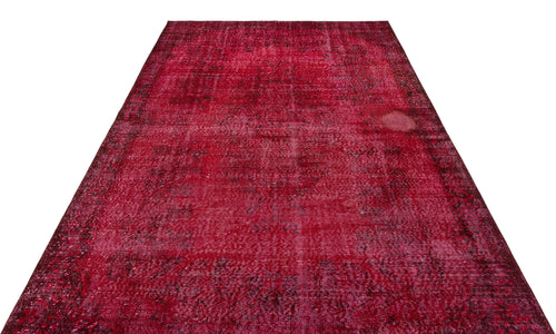 Atina Kırmızı Eskitme Yün El Dokuma Halısı 181 x 283 Apex Unique