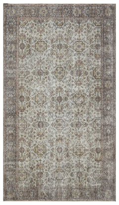 Atina Gri Eskitme Yün El Dokuma Halısı 162 x 287 Apex Unique