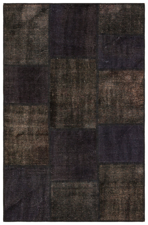 Iskece Kahverengi Eskitme Yün El Dokuma Halısı 118 x 181 Apex Unique