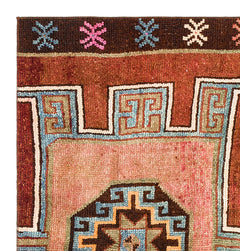 Kavala Kırmızı Klasik Yün El Dokuma Halısı 131 x 125 Apex Unique