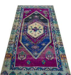 Kavala Mavi Klasik Yün El Dokuma Halısı 095 x 200 Apex Unique