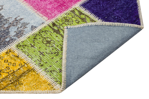 Iskece Bej Patchwork Yün El Dokuma Halısı 160 x 233 Apex Unique