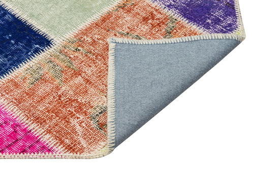 Iskece Bej Patchwork Yün El Dokuma Halısı 160 x 234 Apex Unique