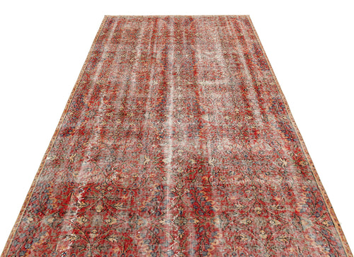 Atina Kırmızı Eskitme Yün El Dokuma Halısı 155 x 264 Apex Unique