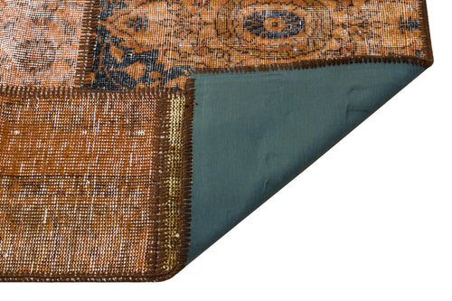 Iskece Kahverengi Eskitme Yün El Dokuma Halısı 190 x 281 Apex Unique