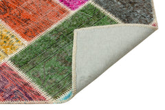 Iskece Bej Patchwork Yün El Dokuma Halısı 122 x 183 Apex Unique