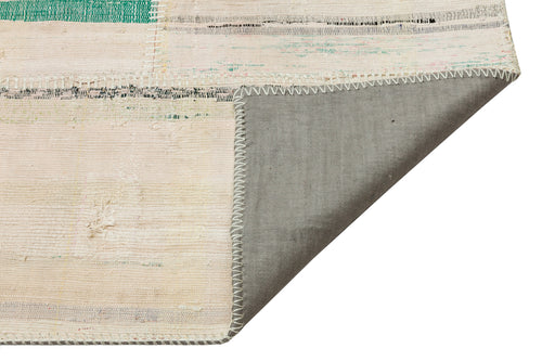 Teselya Bej Çizgili Yün El Dokuma Halısı 149 x 222 Apex Unique