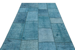 Teselya Mor Patchwork Yün El Dokuma Halısı 157 x 224 Apex Unique