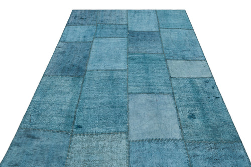Teselya Mor Patchwork Yün El Dokuma Halısı 157 x 224 Apex Unique