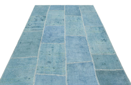 Teselya Mor Patchwork Yün El Dokuma Halısı 157 x 224 Apex Unique