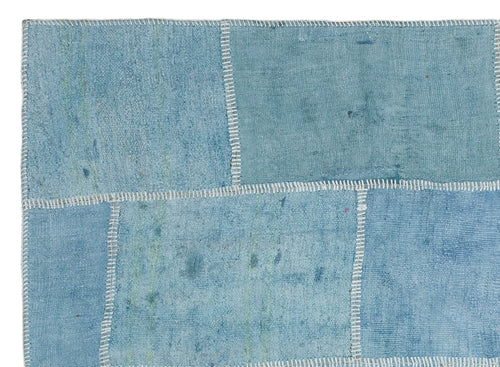 Teselya Mor Patchwork Yün El Dokuma Halısı 157 x 224 Apex Unique
