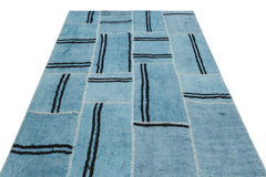 Teselya Turkuaz Patchwork Yün El Dokuma Halısı 159 x 216 Apex Unique