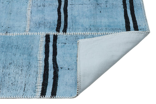 Teselya Turkuaz Patchwork Yün El Dokuma Halısı 158 x 229 Apex Unique