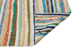 Girit Bej Çizgili Yün El Dokuma Halısı 164 x 306 Apex Unique