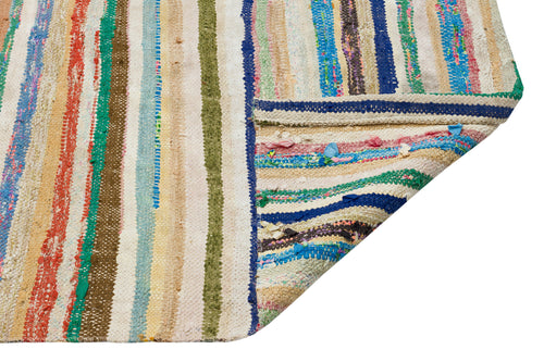 Girit Bej Çizgili Yün El Dokuma Halısı 164 x 306 Apex Unique