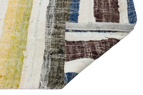 Girit Bej Çizgili Yün El Dokuma Halısı 154 x 333 Apex Unique