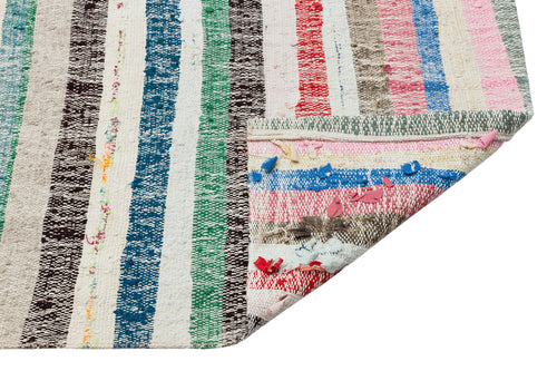 Girit Bej Çizgili Yün El Dokuma Halısı 188 x 253 Apex Unique