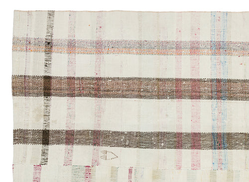 Girit Bej Çizgili Yün El Dokuma Halısı 179 x 245 Apex Unique