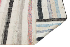 Girit Bej Çizgili Yün El Dokuma Halısı 153 x 300 Apex Unique