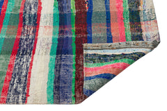 Girit Bej Çizgili Yün El Dokuma Halısı 150 x 334 Apex Unique