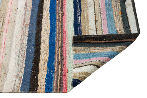 Girit Bej Çizgili Yün El Dokuma Halısı 179 x 307 Apex Unique