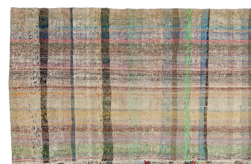 Girit Bej Çizgili Yün El Dokuma Halısı 180 x 277 Apex Unique