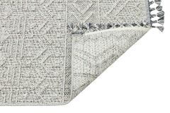 Pasadena Gri Geometrik Polyester Makine Halısı Apex