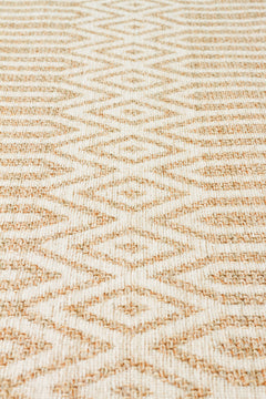 Karlsdorf Bej Geometrik Pamuk Dokuma Kilim Eko