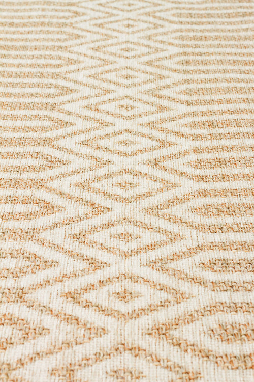 Karlsdorf Bej Geometrik Pamuk Dokuma Kilim Eko