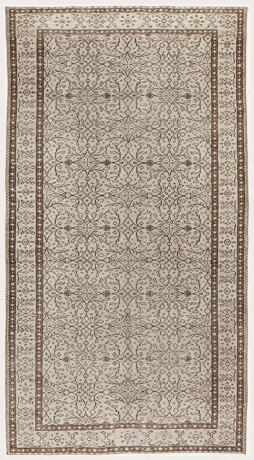 Atina Bej Eskitme Yün El Dokuma Halısı 149 x 275 Apex Unique