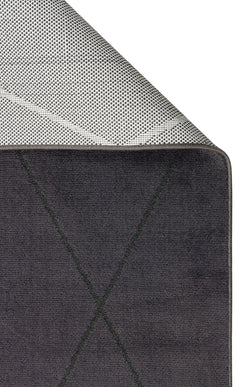 Pieta Siyah Geometrik Etnik Desenlere Sahip Hav Toz Vermez Yumuşak Dokulu Modern Halı Eko