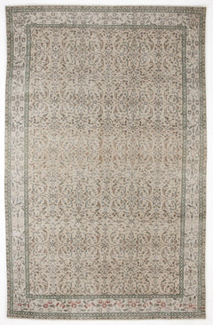 Atina Bej Eskitme Yün El Dokuma Halısı 184 x 300 Apex Unique