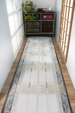 Lakewood Krem Modern Polyester Makine Halısı Apex