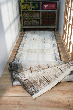 Lakewood Krem Modern Polyester Makine Halısı Apex