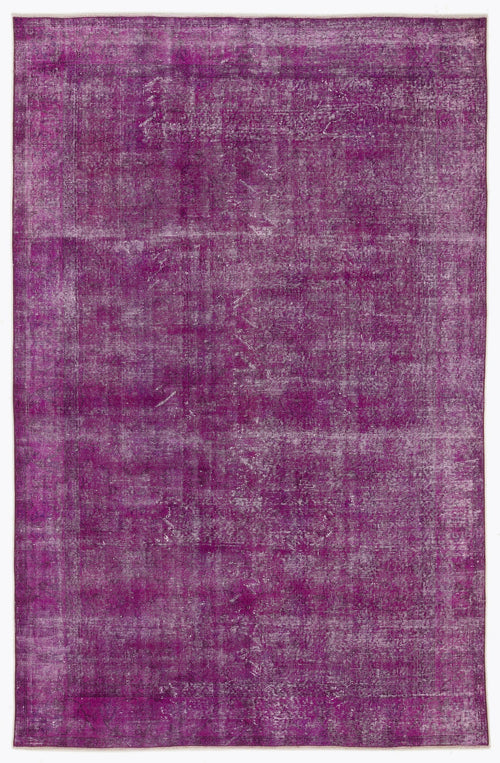 Atina Pembe Eskitme Yün El Dokuma Halısı 184 x 285 Apex Unique