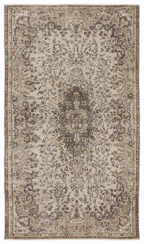 Atina Bej Eskitme Yün El Dokuma Halısı 156 x 273 Apex Unique