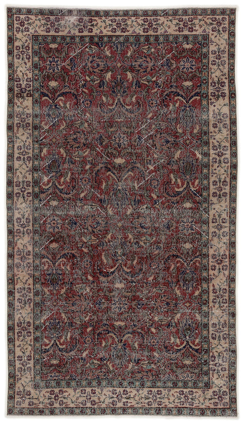 Atina Bordo Eskitme Yün El Dokuma Halısı 164 x 300 Apex Unique