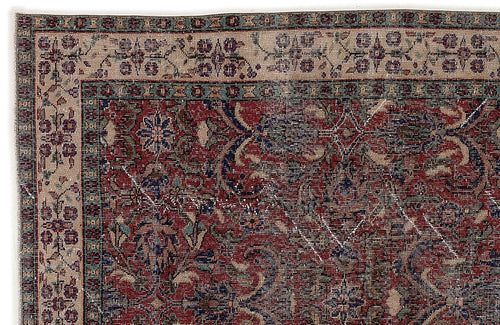 Atina Bordo Eskitme Yün El Dokuma Halısı 164 x 300 Apex Unique