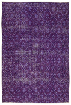 Atina Mor Eskitme Yün El Dokuma Halısı 185 x 276 Apex Unique