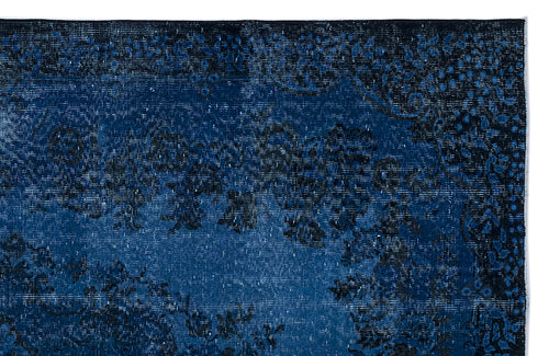 Atina 8525 Dark Blue Eskitme Yün El Dokuma Halısı 174 x 300 Apex Unique